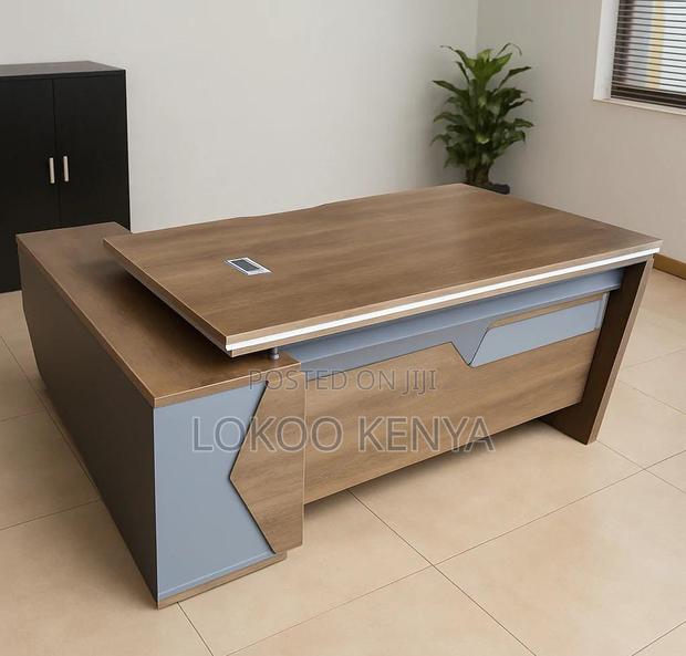 Dining Chair; 1.6 M L Shape Executive Director's Office Desk