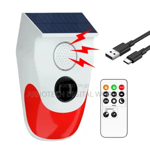 Solar Powered Alarm Siren Wireless Infrared Motion Sensor Detector