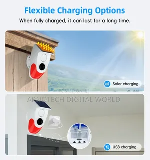 Solar Powered Alarm Siren Wireless Infrared Motion Sensor Detector