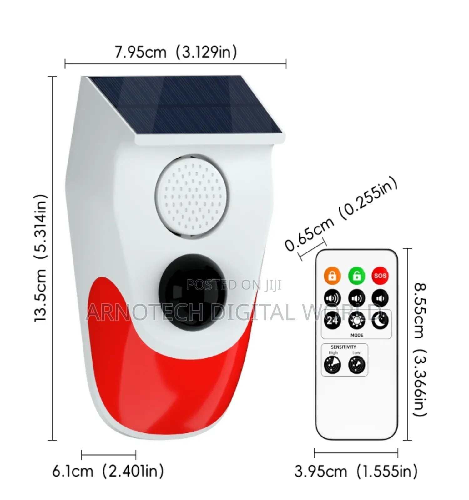Solar Powered Alarm Siren Wireless Infrared Motion Sensor Detector