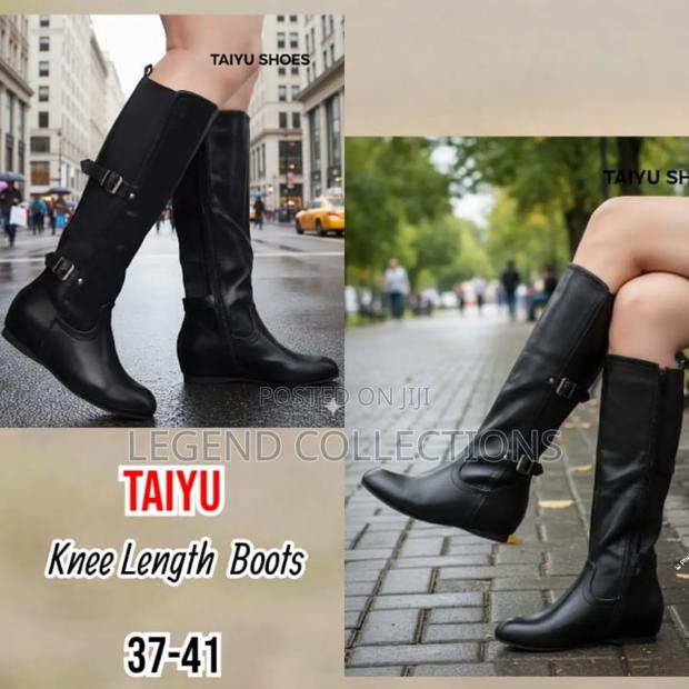 Taiyu Knee Length Flat Boots (Size 37-41) - main view