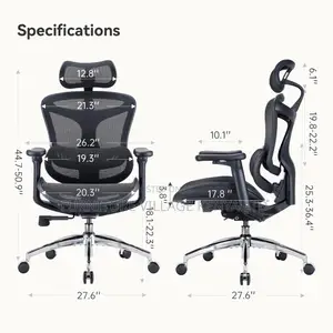 Ergonomic Office Chair With Soft 6d Armrests| Dynamic Lumbar Support