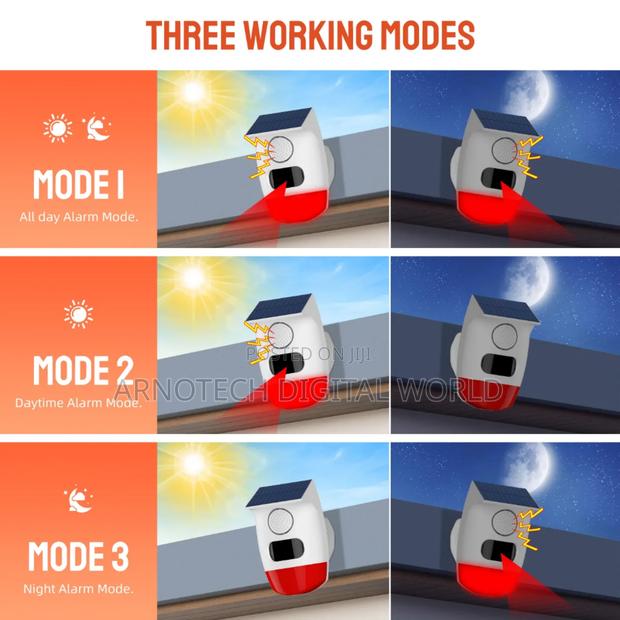 Panoramic Solar Alarm Dual Charging With Remote Control - thumbnail 5
