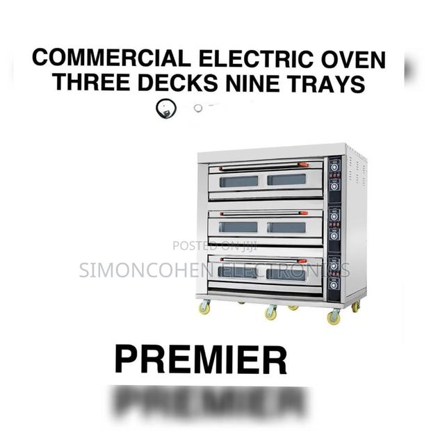 Premier Commercial Electric Oven Three Deck Nine Trays - main view