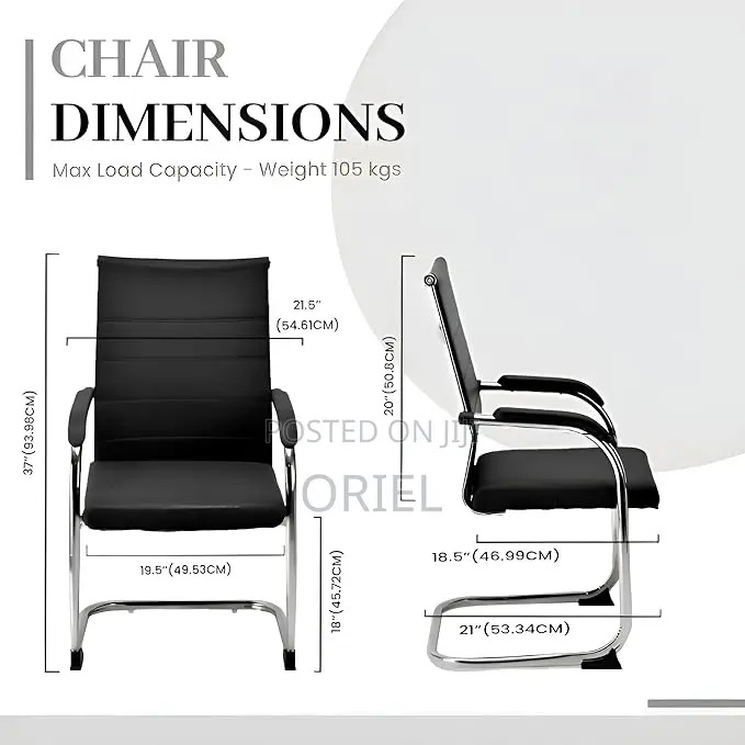 Office Waiting Chair : Executive Leather Visitor Chair
