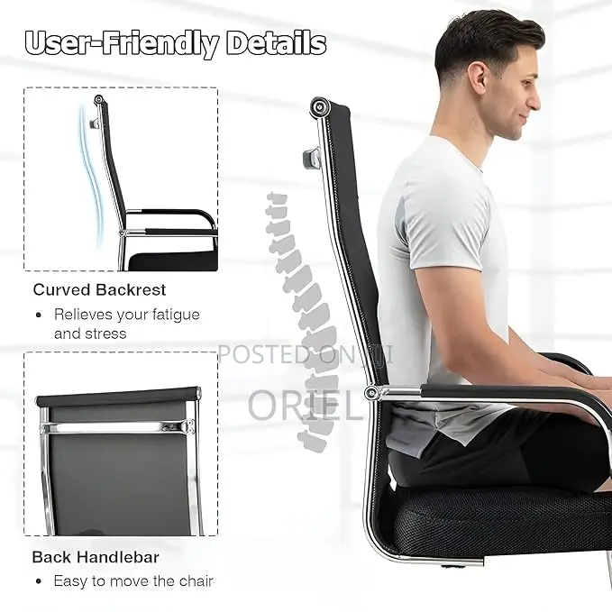Office Waiting Chair : Executive Leather Visitor Chair