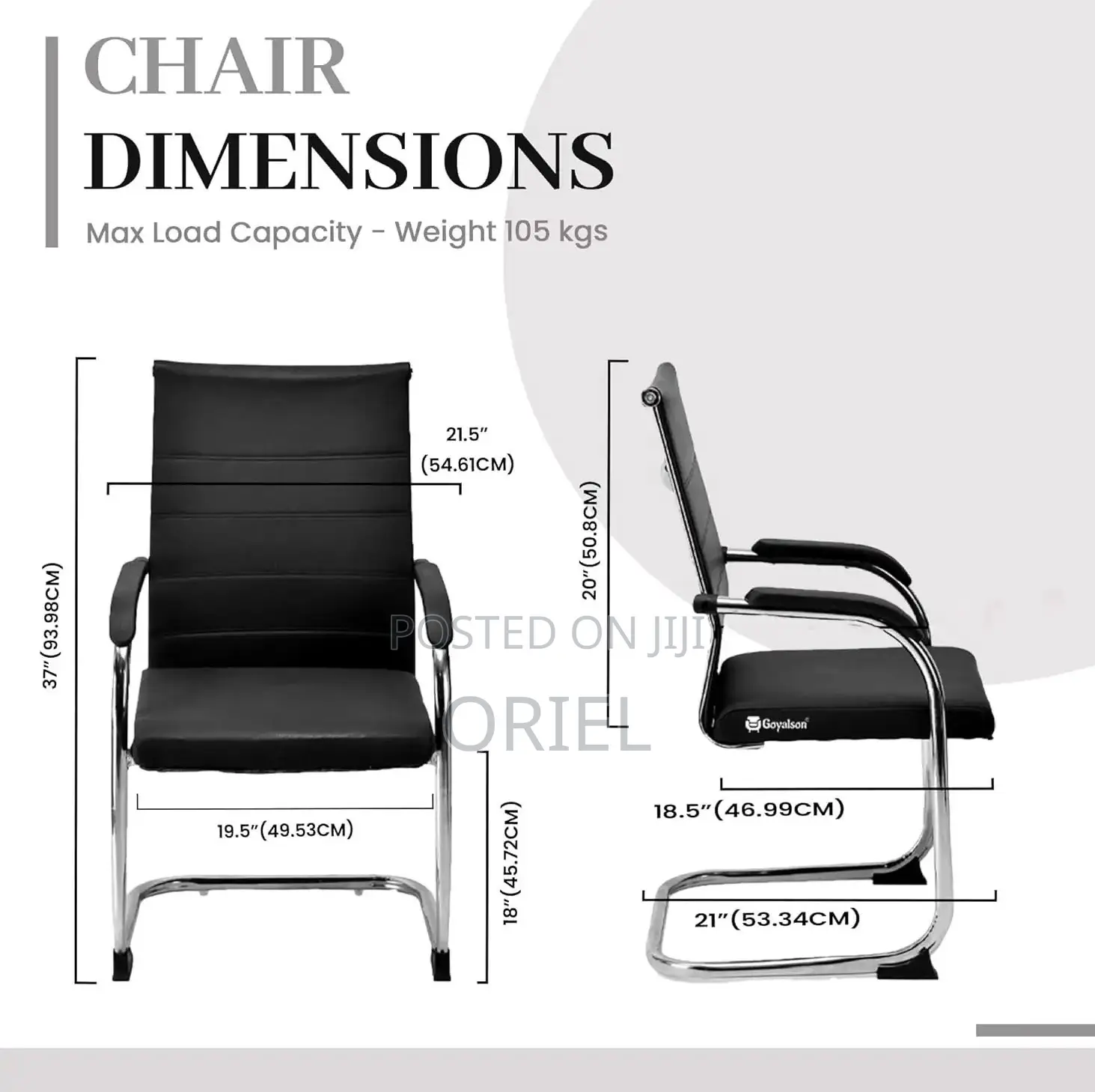 Office Waiting Chair : Executive Leather Visitor Chair
