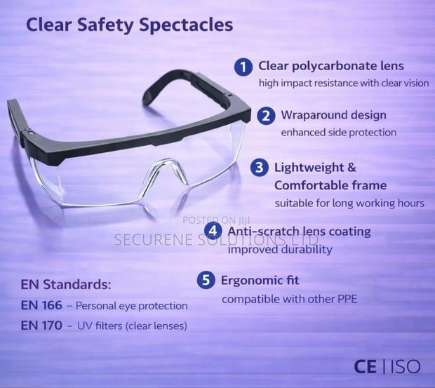 Clear Safety Spectacles - main view
