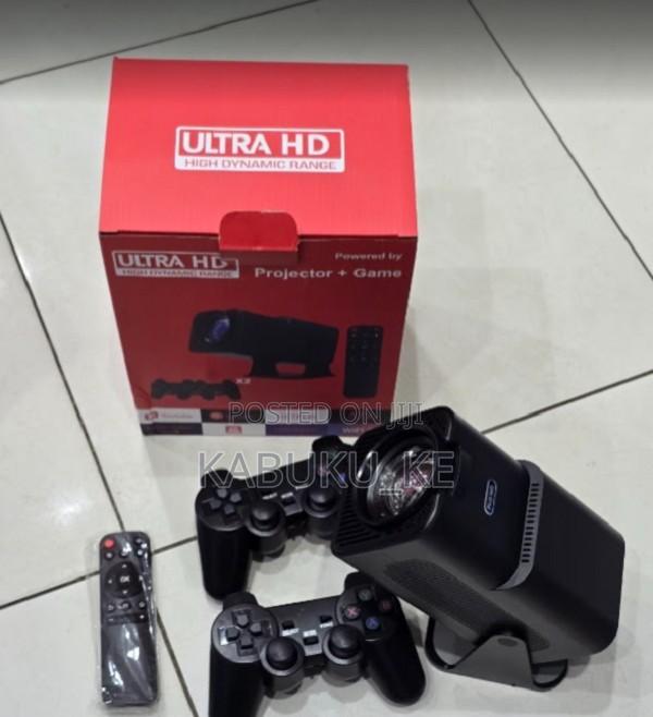 Hy320 Game Projector With Wireless Gaming Controller Uk Plug - Black - main view