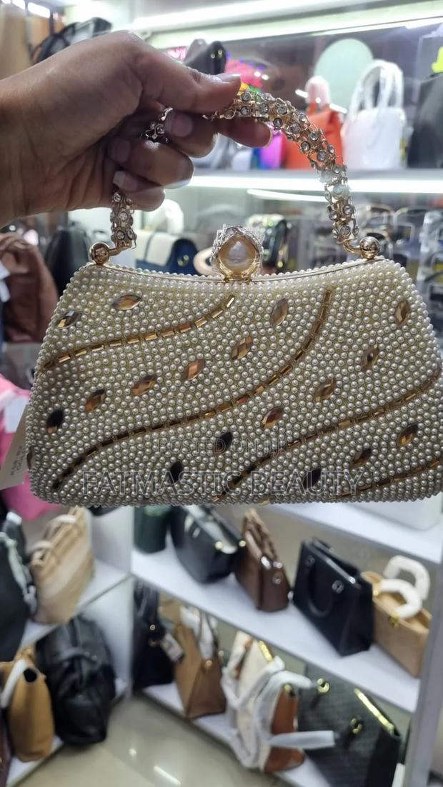 Gold Clutch Bag Pearl - thumbnail 2