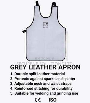 Ttst Gray Leather Apron For Industrial Safety - thumbnail 2