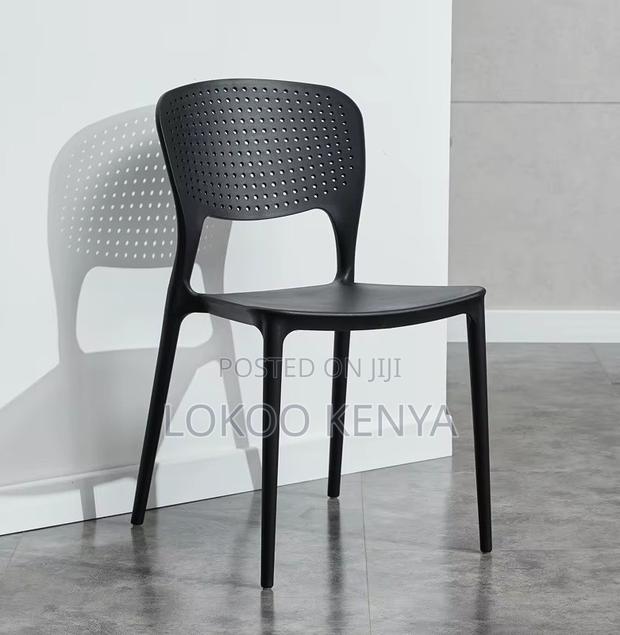 Dining Chair; Armless Durable Stackable Plasic Dining Chair - thumbnail 7