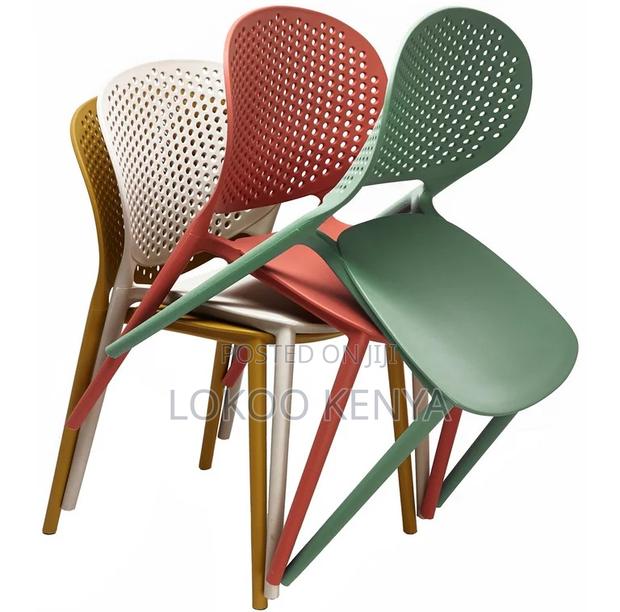 Dining Chair; Armless Durable Stackable Plasic Dining Chair - thumbnail 8