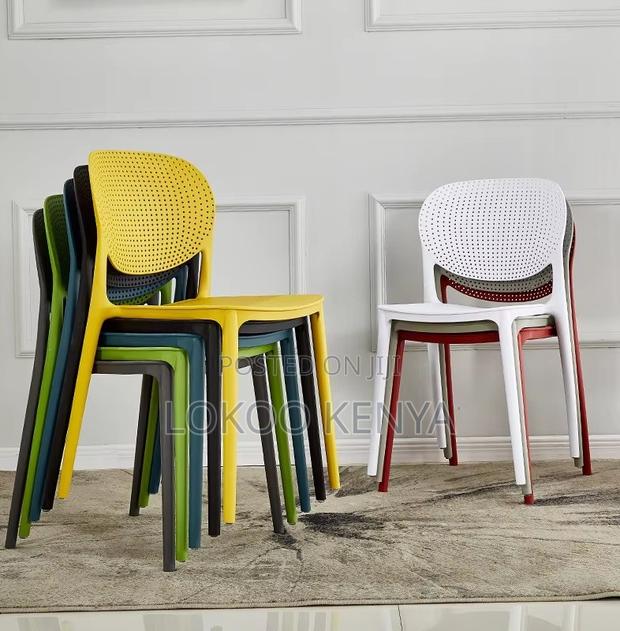 Dining Chair; Armless Durable Stackable Plasic Dining Chair - thumbnail 11