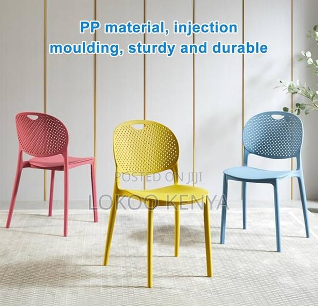 Dining Chair; Armless Durable Stackable Plasic Dining Chair - thumbnail 13