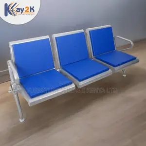 Three Seater Waiting Room Chair| Blue & Black Colors| Heavy-duty