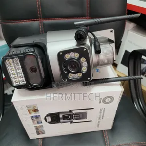 CCTV Dua Lens Electric Powered PTZ With Strobe Lights
