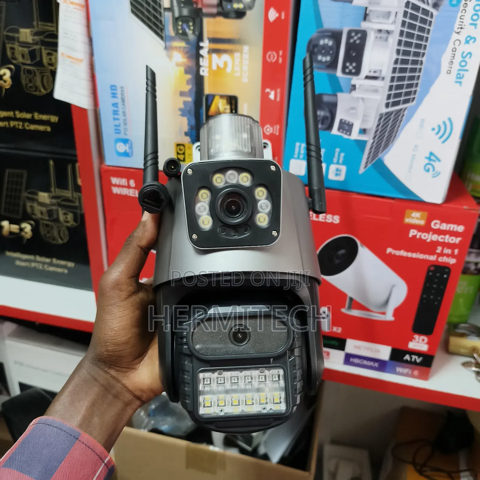 Dual Lens CCTV With Alarm Siren and Electric Powered Models