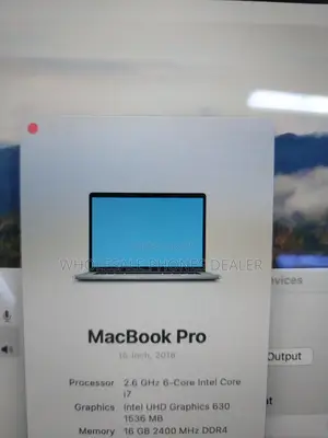Laptop Apple MacBook Pro 2018 16GB Intel Core i7 SSD 512GB