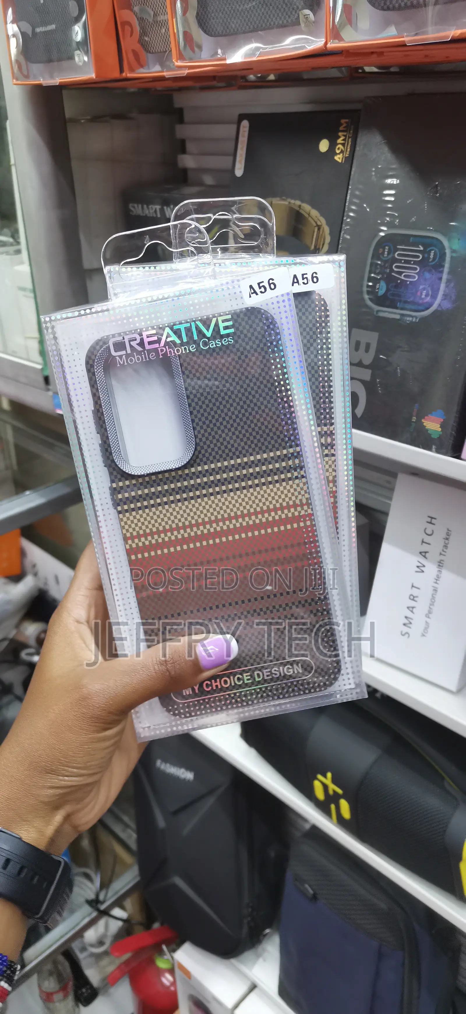Qasder Samsung Galaxy A56 Carbon Fiber Slim Case -Multicolor