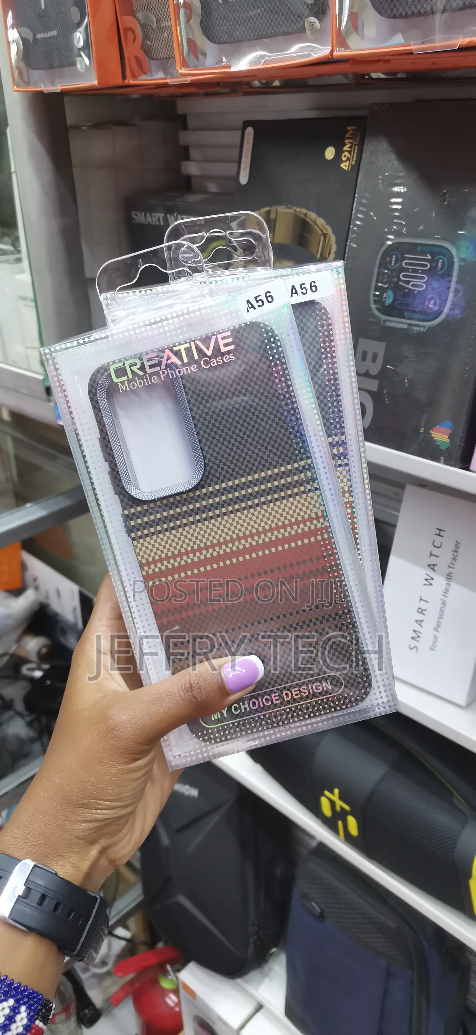Qasder Samsung Galaxy A56 Carbon Fiber Slim Case -Multicolor