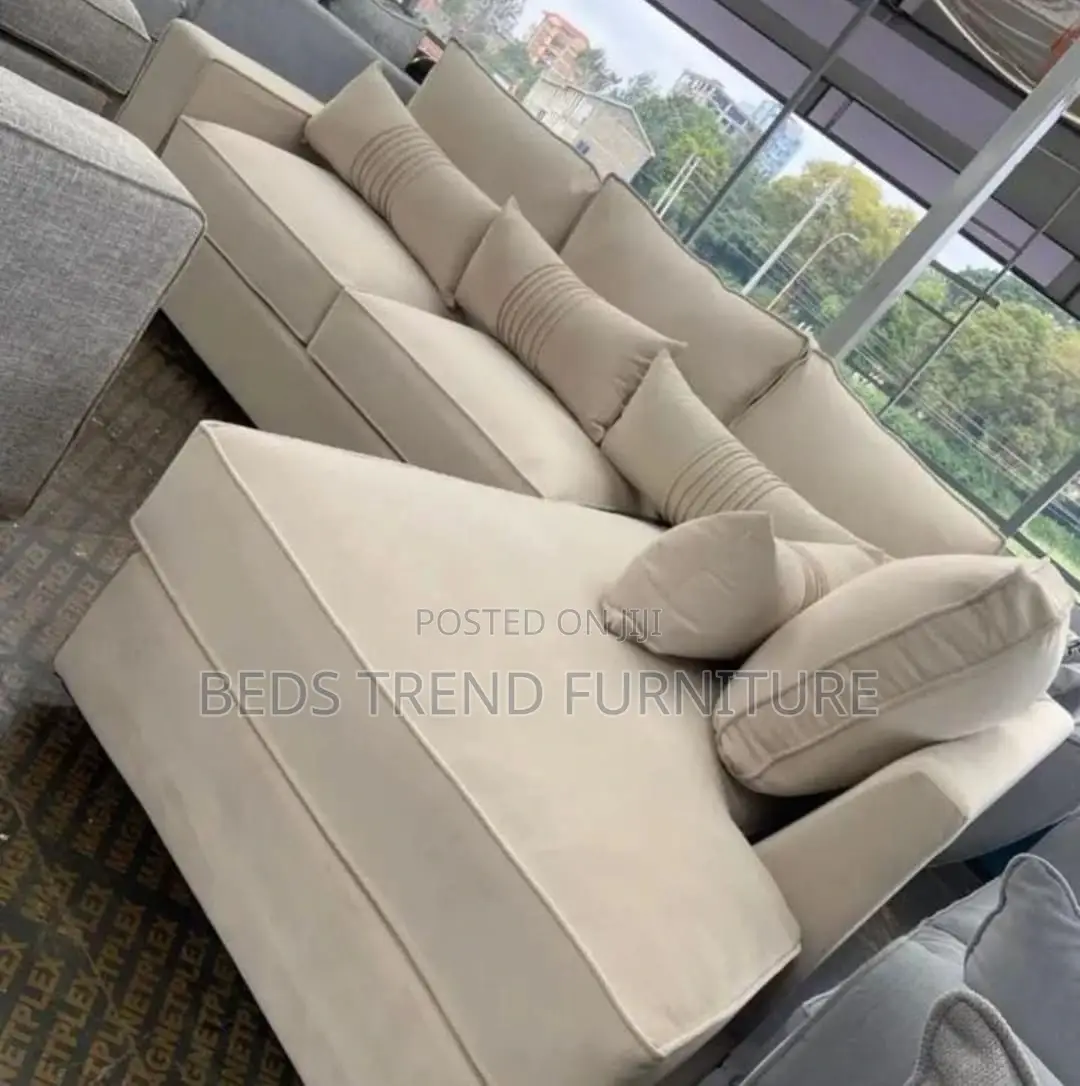 Cool Cushioned 6 Seater L Sofa