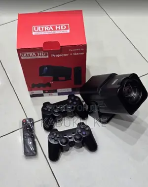 Wifi Hy320 Game Projector With Gaming Controller Uk Plug - Black