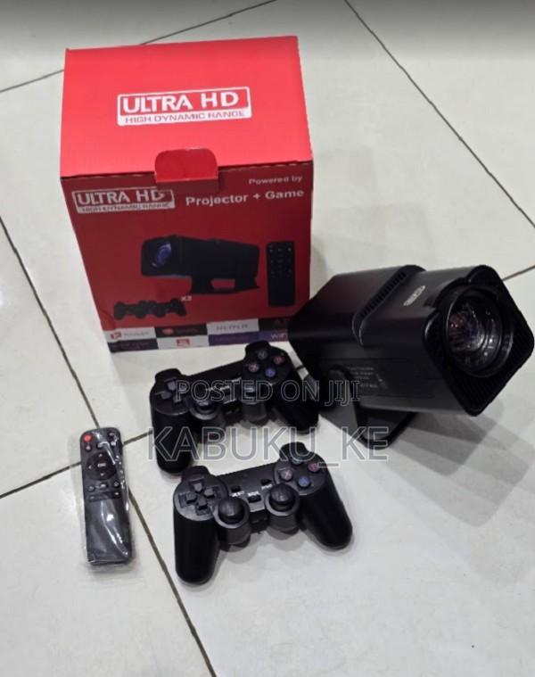 Wifi Hy320 Game Projector With Gaming Controller Uk Plug - Black - thumbnail 3