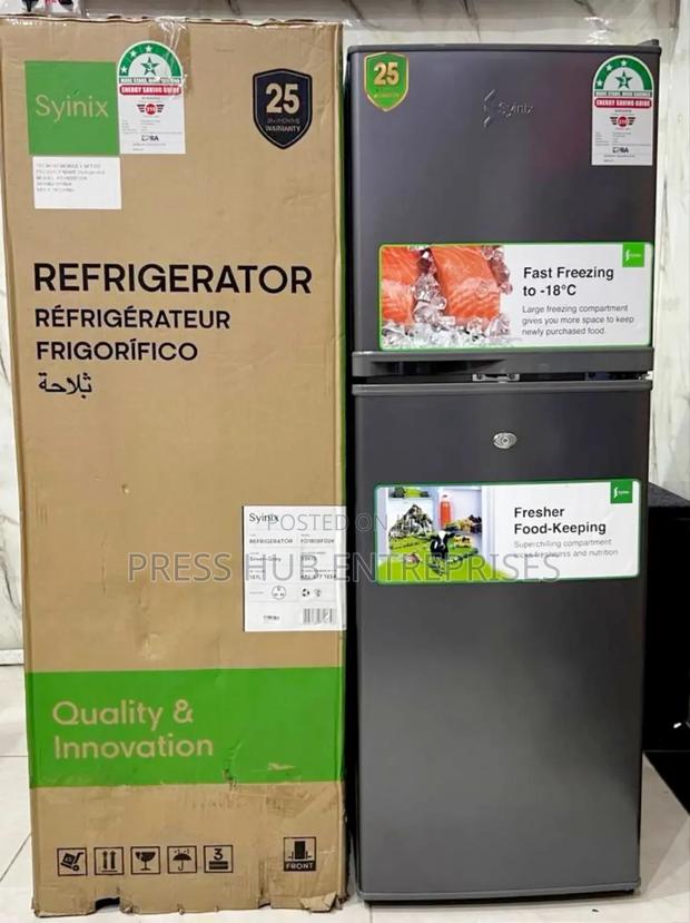 Syinix Top-Freezer Double-Door Refrigerator.; - main view