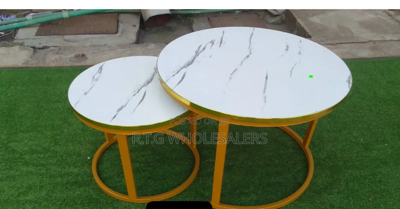 White Marble-Effect Nesting Coffee Table (Mdf) – Modern Stylish