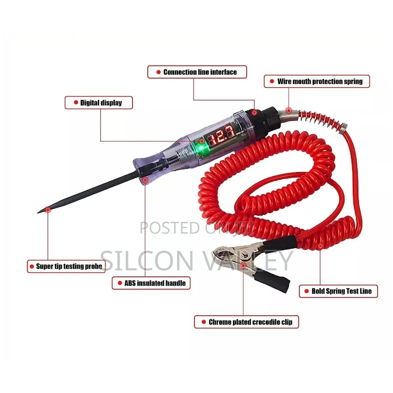 6v 12v 24v Truck Voltage Circuit Tester Auto Car Probe Test Pen