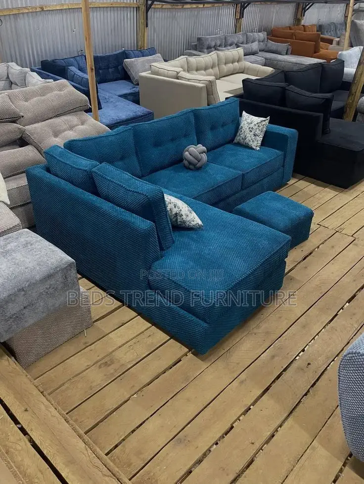 Blue Denotive 6 Seater L Seat