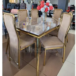 Luxury 6‐Seater Marble Top Dining Table