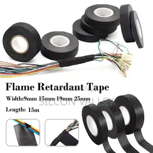 Auto Wiring Fabric Cloth Wrap Black Waterproof Cable Adhesive Tape