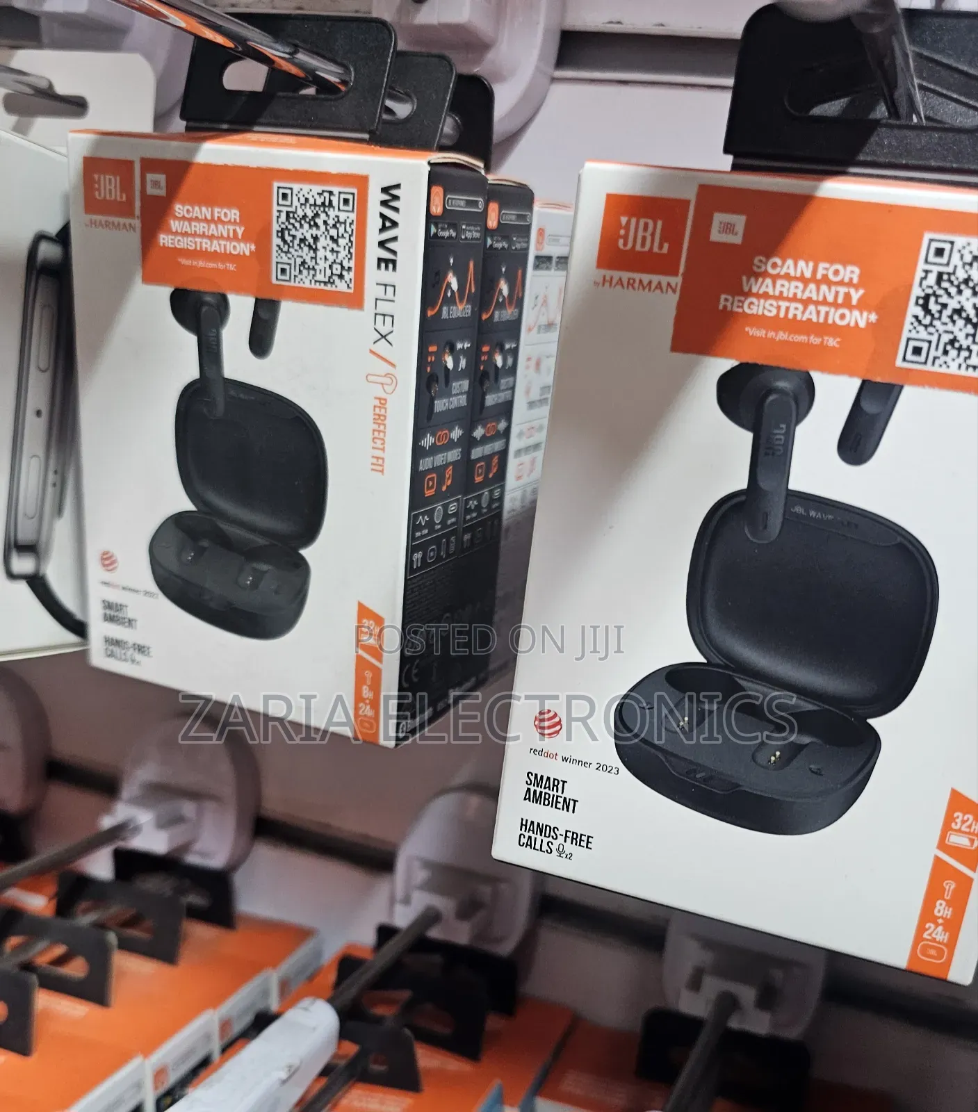 Jbl Wave Flex Wireless Earbuds, Black 32hrs Battery Life