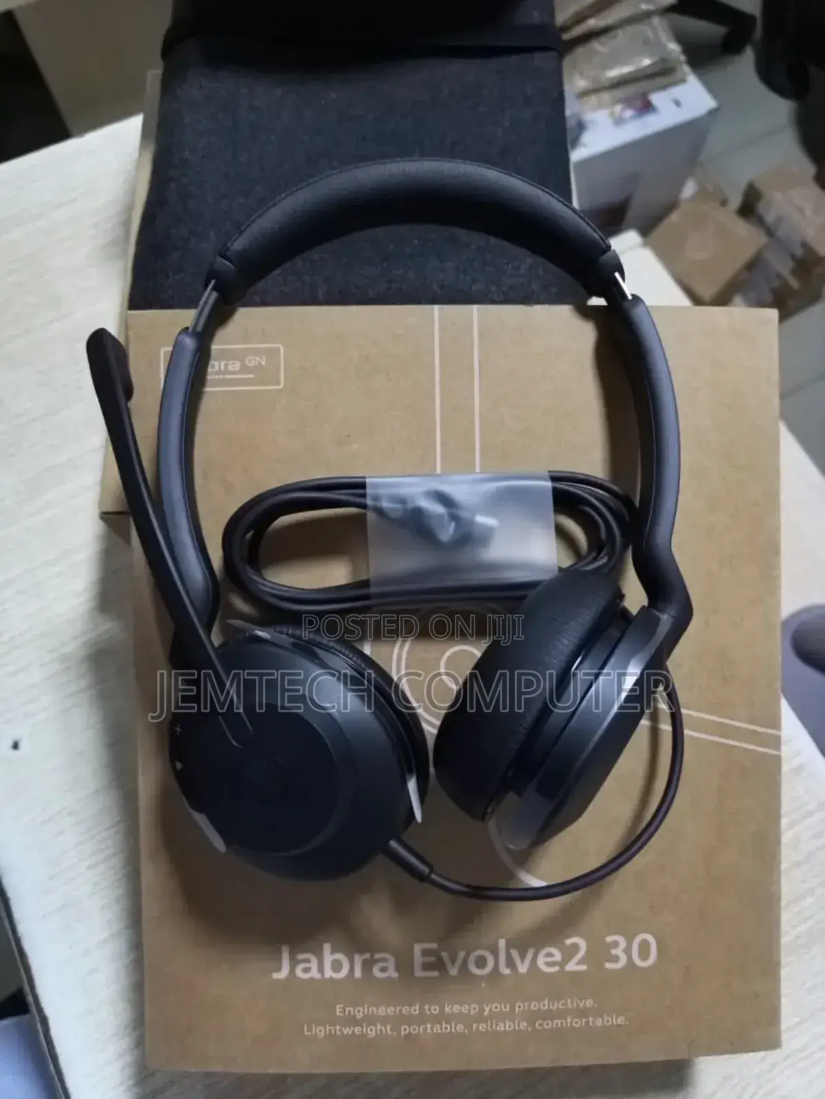Jabra Evolve 30 Ii Usb-C Wired Stereo Headset With Noise‐Canceling Mic