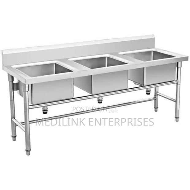 Stainless Steel Triple Bowl Sink