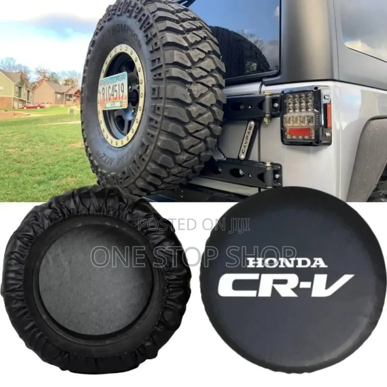 15" Cr-v Leather Rear Waterproof Spare Cover