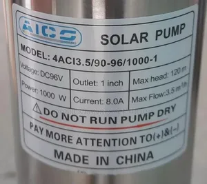 Aico Japan Solar Deep Well Submersible Pump Head 120m 1000w 1 Inch