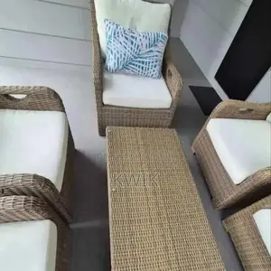 Luxury 5-Seater Rattan Outdoor Patio Sofa Set With Cushions