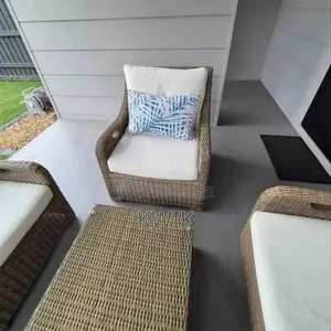 Luxury 5-Seater Rattan Outdoor Patio Sofa Set With Cushions