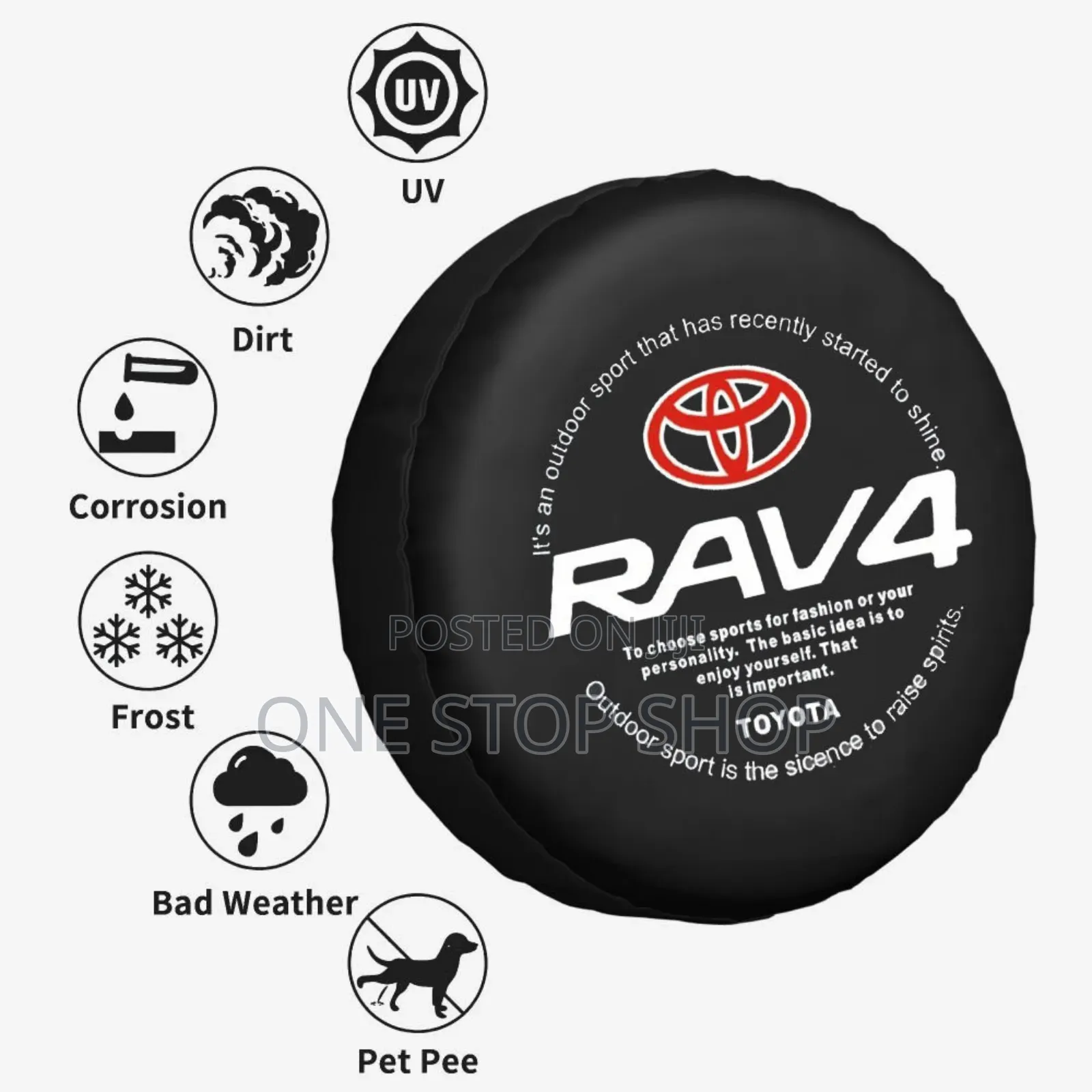 16" Rav_4 Branded Spare Wheel Cover