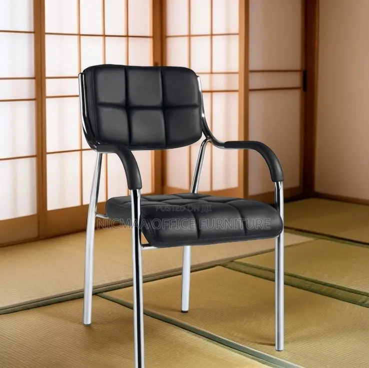 Elegant Padded Chrome Guest/Waiting Chair