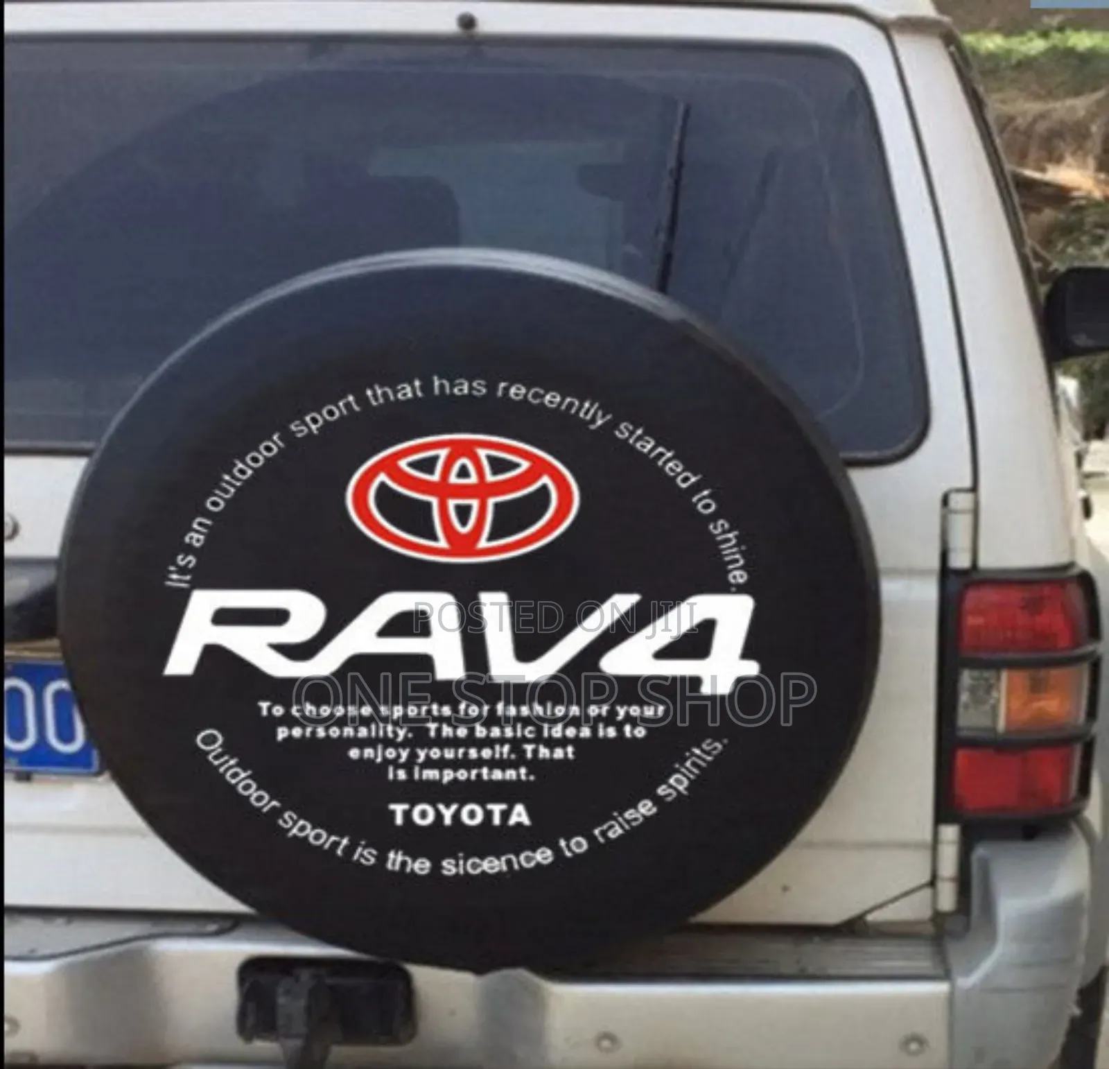 Rav4 Fitted With Outdoor Leather Spare Wheel Cover