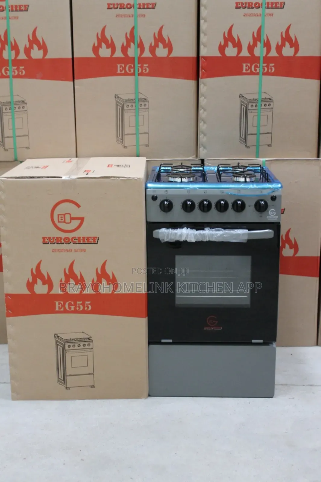 Eurochef Full Gas With Electric Oven +Timer Standing Cooker