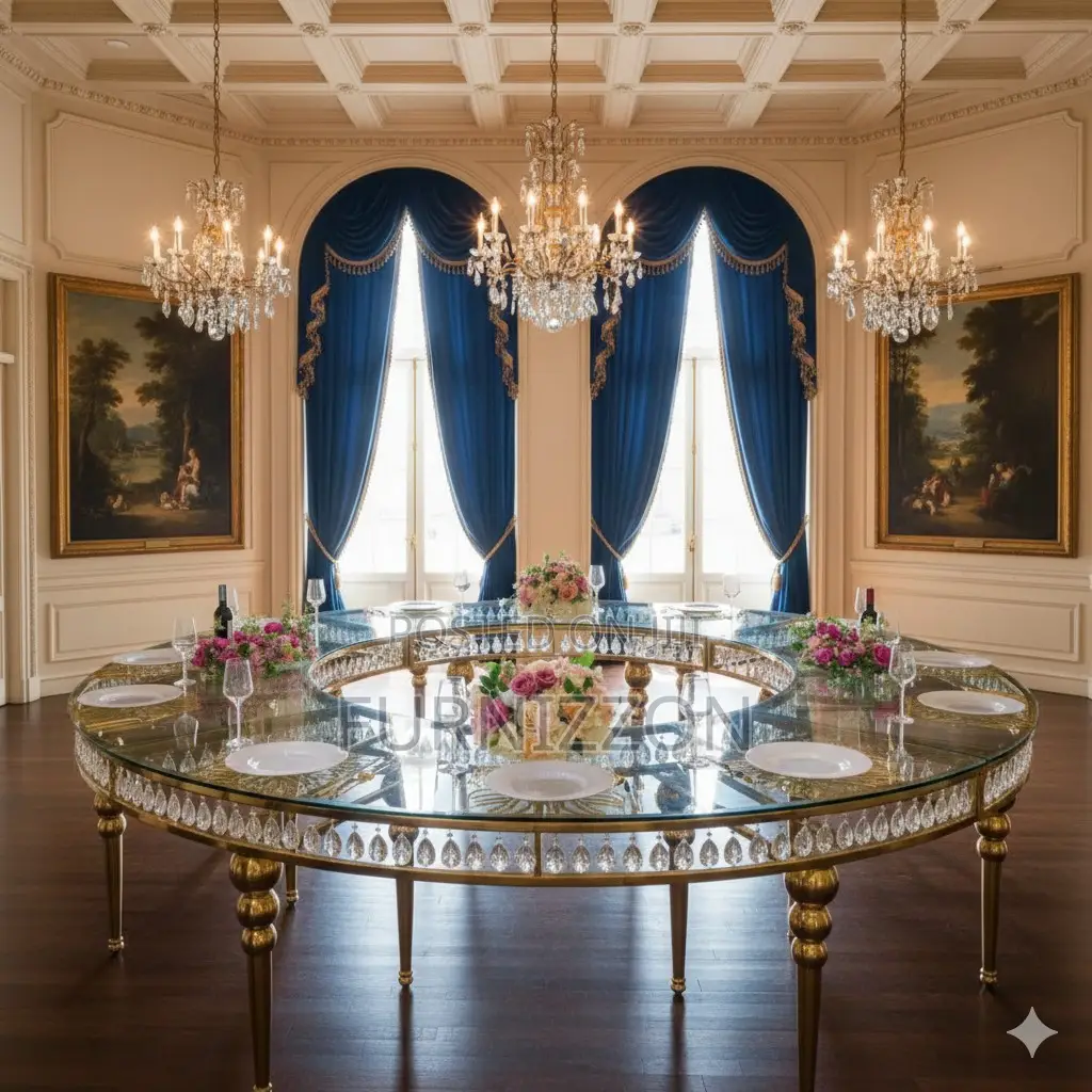 Round Stainless Steel Table for Wedding Banquet