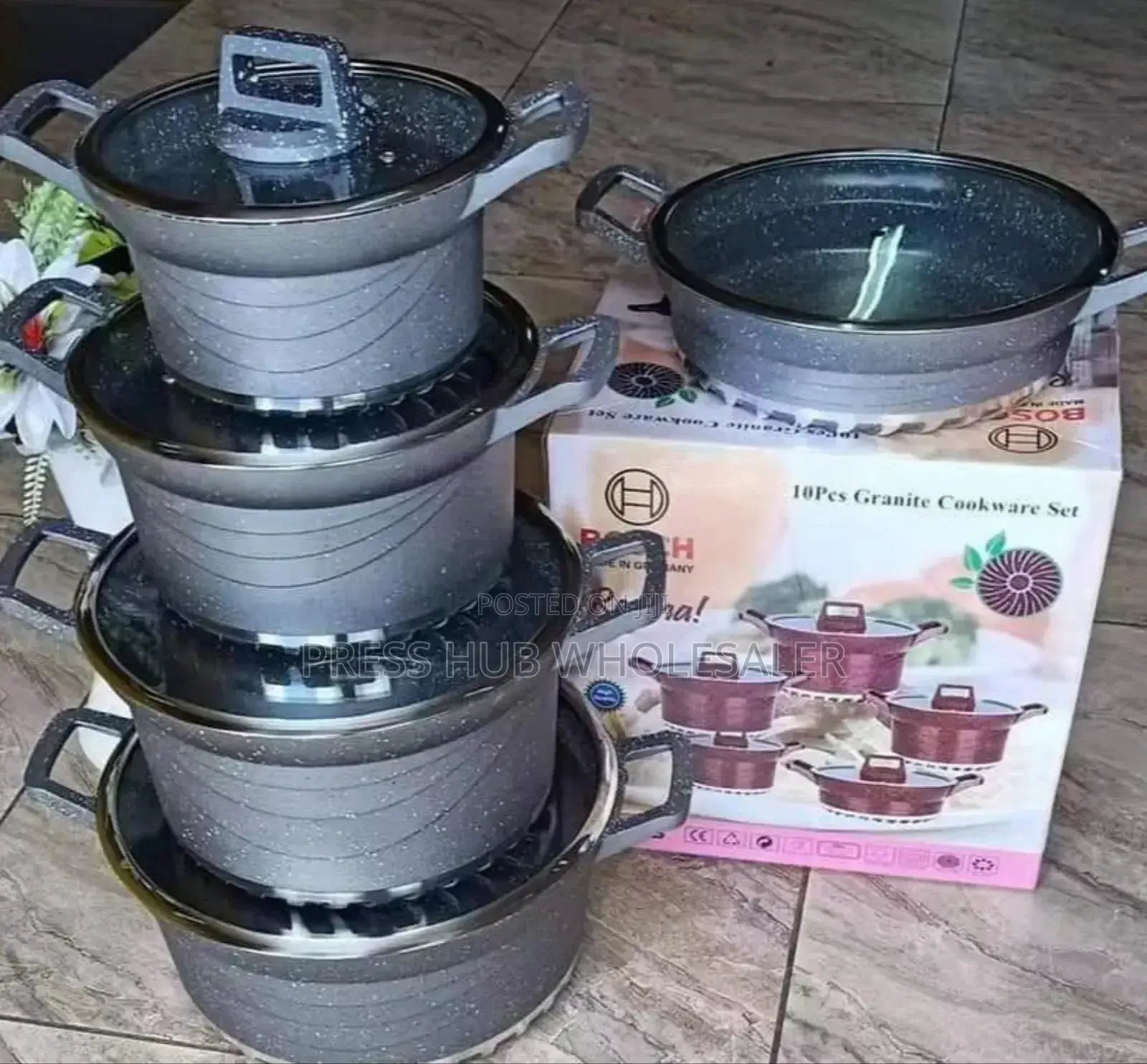 10-Piece Granite Cookware Set