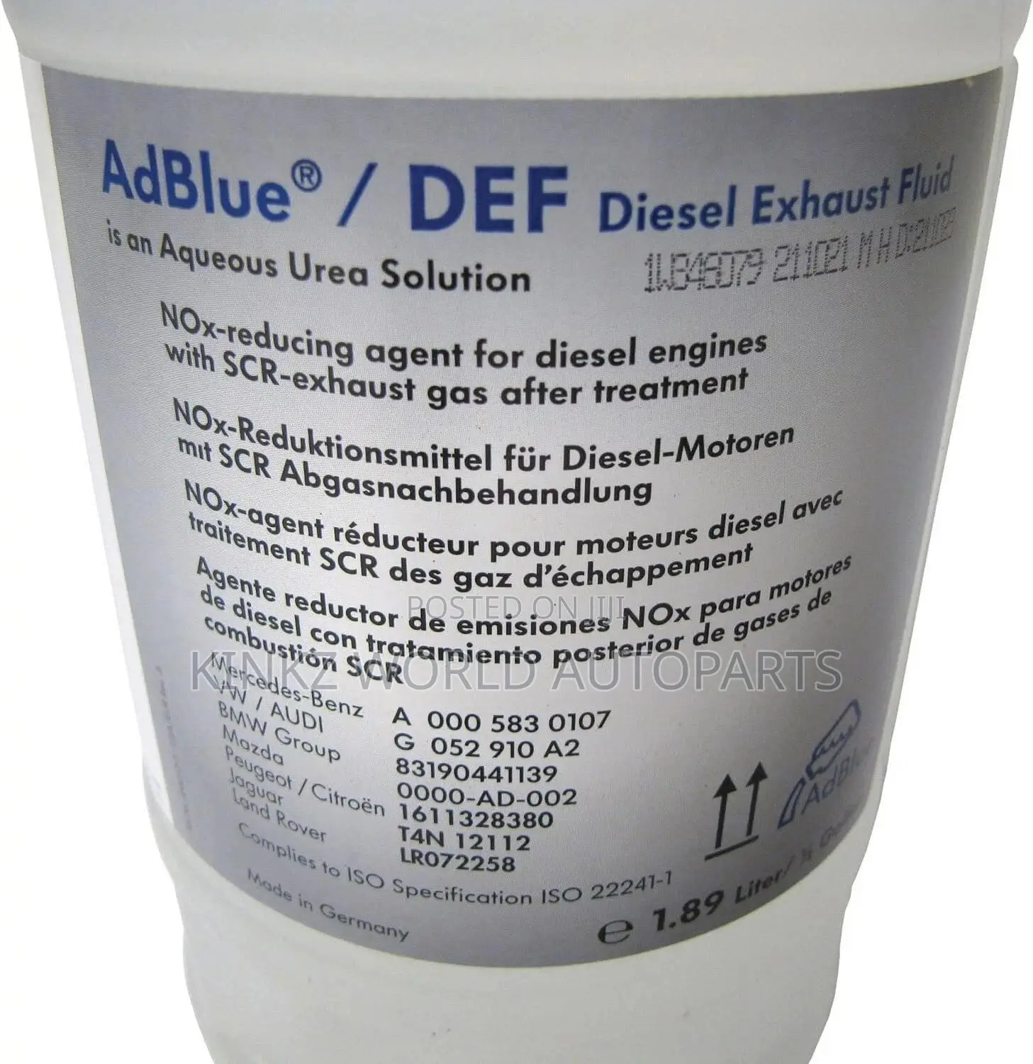 Adblue Diesel Exhaust System Fluid Range Rover , Discovery Evoque