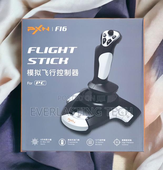 PXN-F16 Flight Stick Joystick Game Controller - thumbnail 2