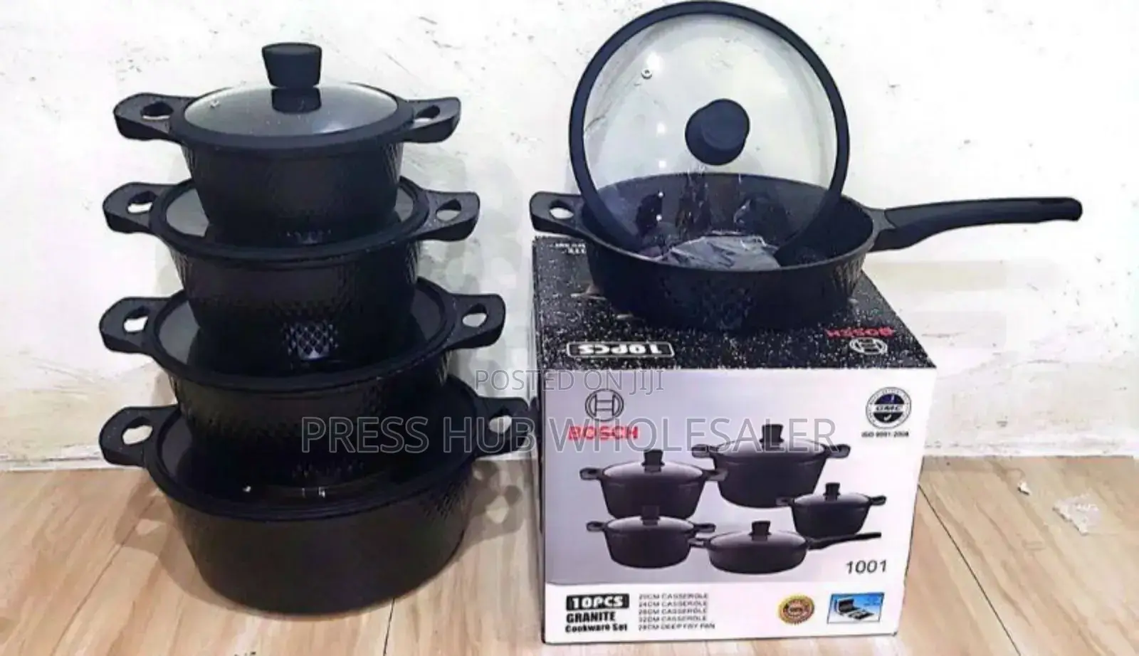 10-Piece Granite Cookware Set,: 